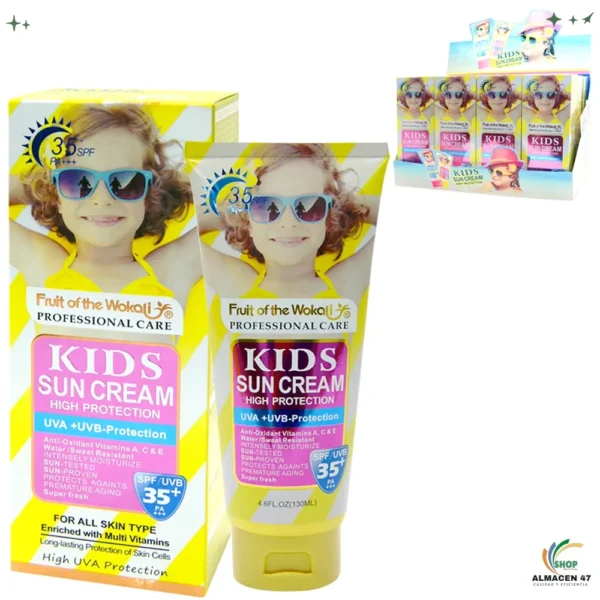 Bloqueador Solar Wokali Kids 130ml (SPF 35)
