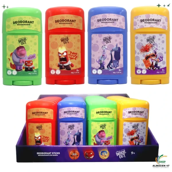 Desodorante Disney Inside Out (Intensamente) en Stick de 60g para niño