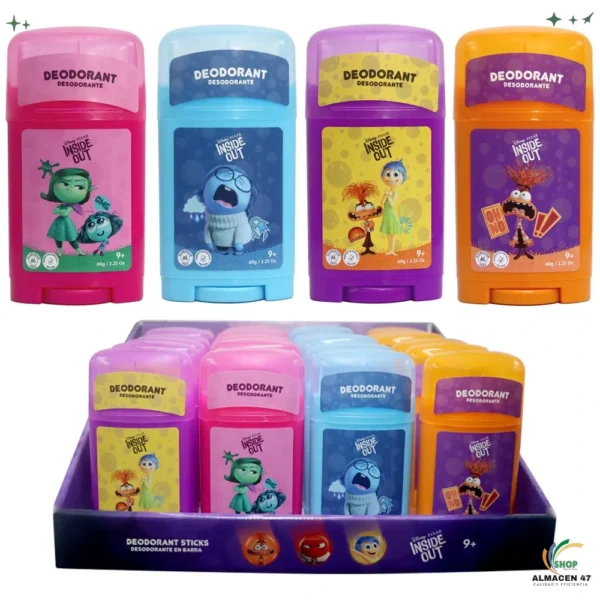 Desodorante Disney Inside Out (Intensamente) en Stick de 60g para niña