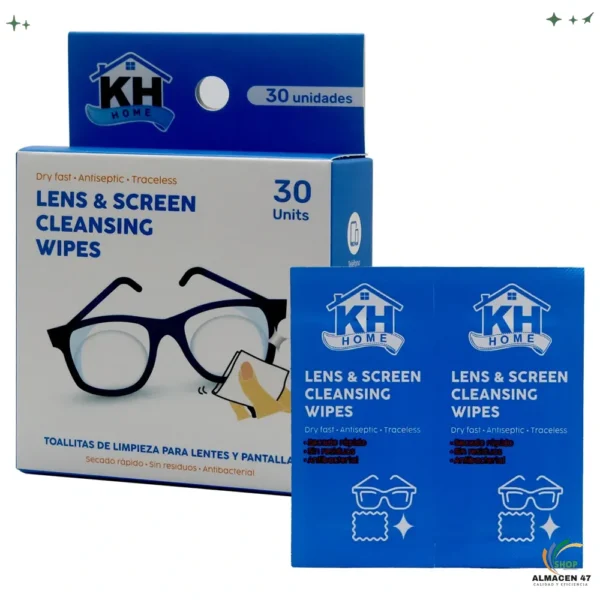 Toallitas para lentes y pantallas KH Home (Pack de 30)