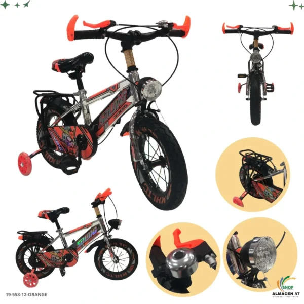 Bicicleta Naranja 12 con Termo