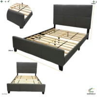 Cama Emily Full Gris 1507