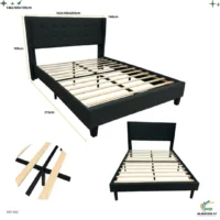 Cama Full Gris Oscuro 262