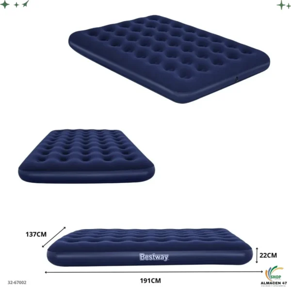 Colchon Inflable Full Azul 67002