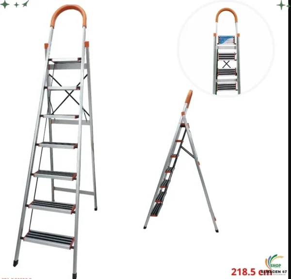 Escalera Domestica Aluminio Peldaños  7