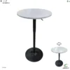 Mesa de Bar Blanca Base Negra 288