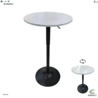 Mesa de Bar Blanca Base Negra 288
