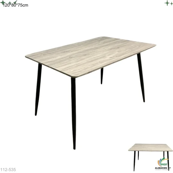 Mesa de Comedor Gris Claro 535