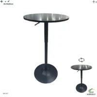 Mesa de Bar Negra Base Negra 287