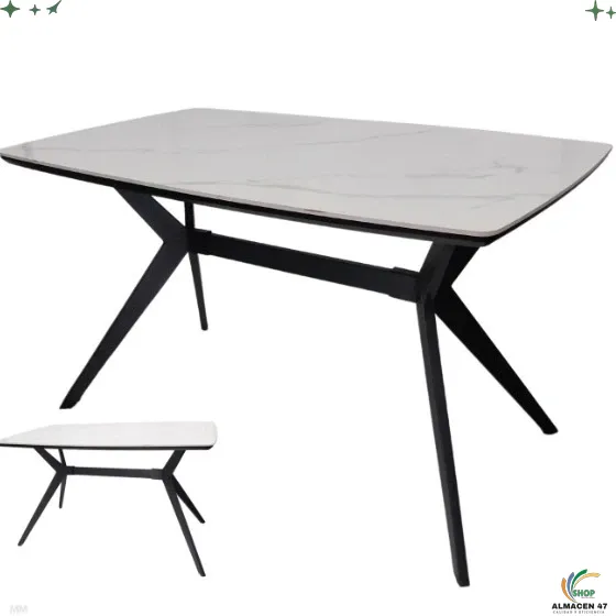 Mesa de Comedor con Marmol Blanco 239