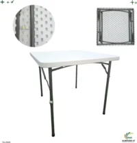 Mesa Plastica Cuadrada Blanca ESP 2509