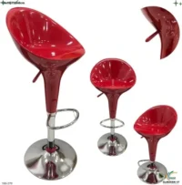 Silla de Bar Roja Base Cromada 279