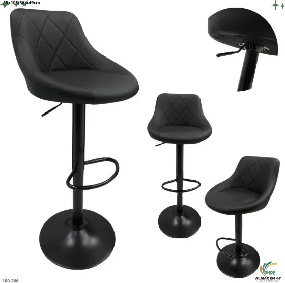 Silla de Bar Negra Base Negra 266
