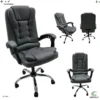 Silla de Oficina Cuerina Gris 3502