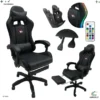 Silla Gaming Negro Led con Reposa Pie 3464