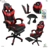 Silla Gaming Negro Rojo con Reposa Pie 3465