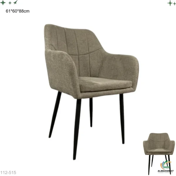 Silla Moderna Tela Beige 515