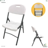 Silla Plastica Plegable Blanco 165