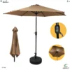 Sombrilla de playa Khaki 260x220cm 3506