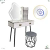 Vanity con Espejo Luz y Taburete 1026