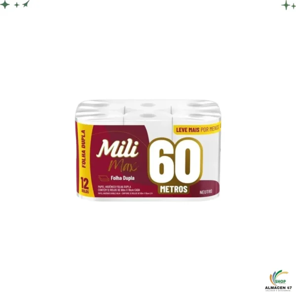 Mili Papel Higienico Max 12pza 60M