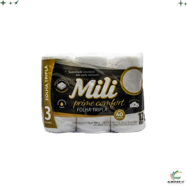 Mili Papel Higienico Prime 12pza 20M